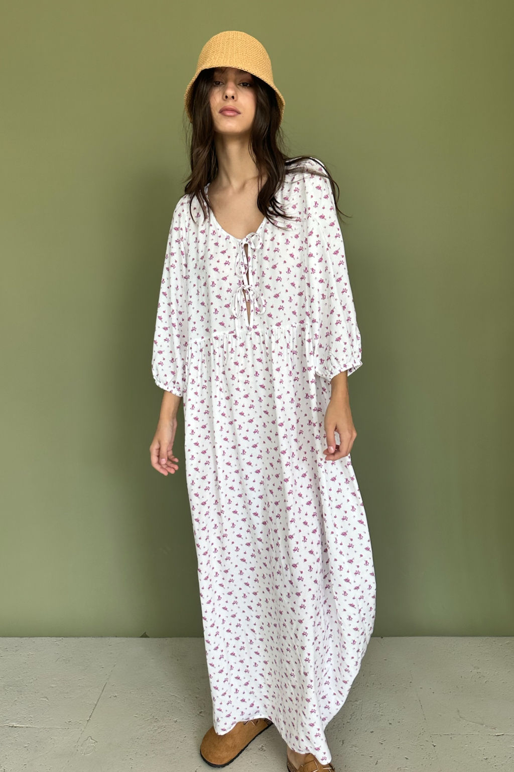 Платье женское MOON085/03/Белый, розовый