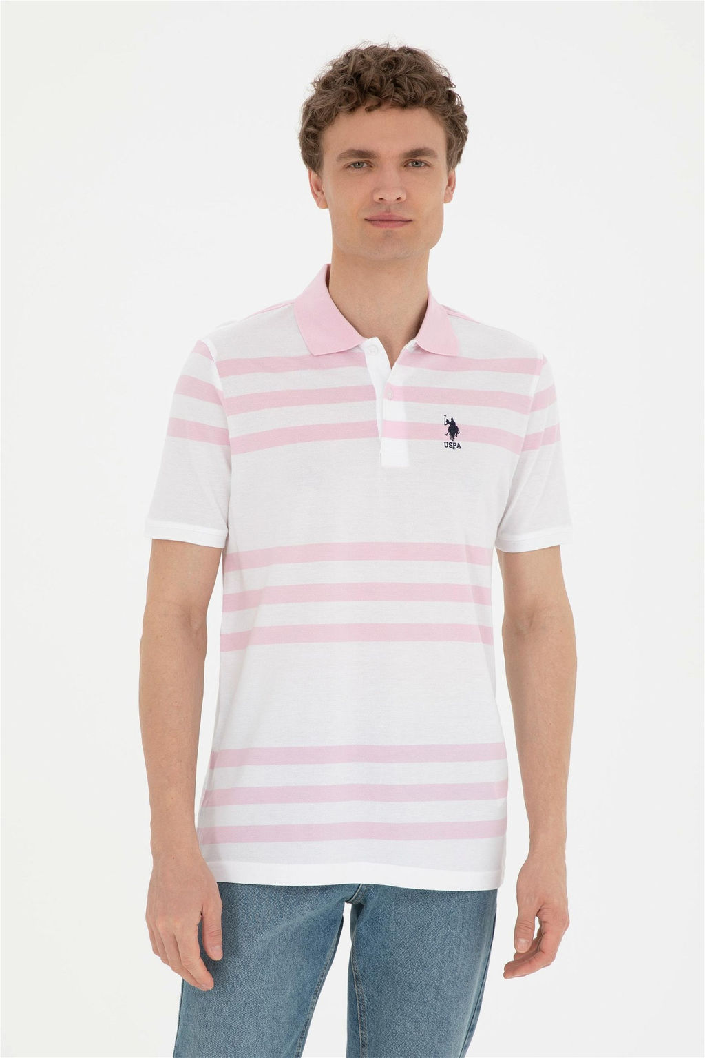U. S. Polo Assn / Мужская розовая футболка