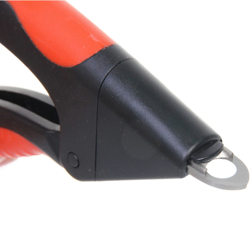 Когтерез - гильотина для животных "ПРОФФ - МОЙ БРО", прорезиненная ручка, цвет красный/черный, 8*16см