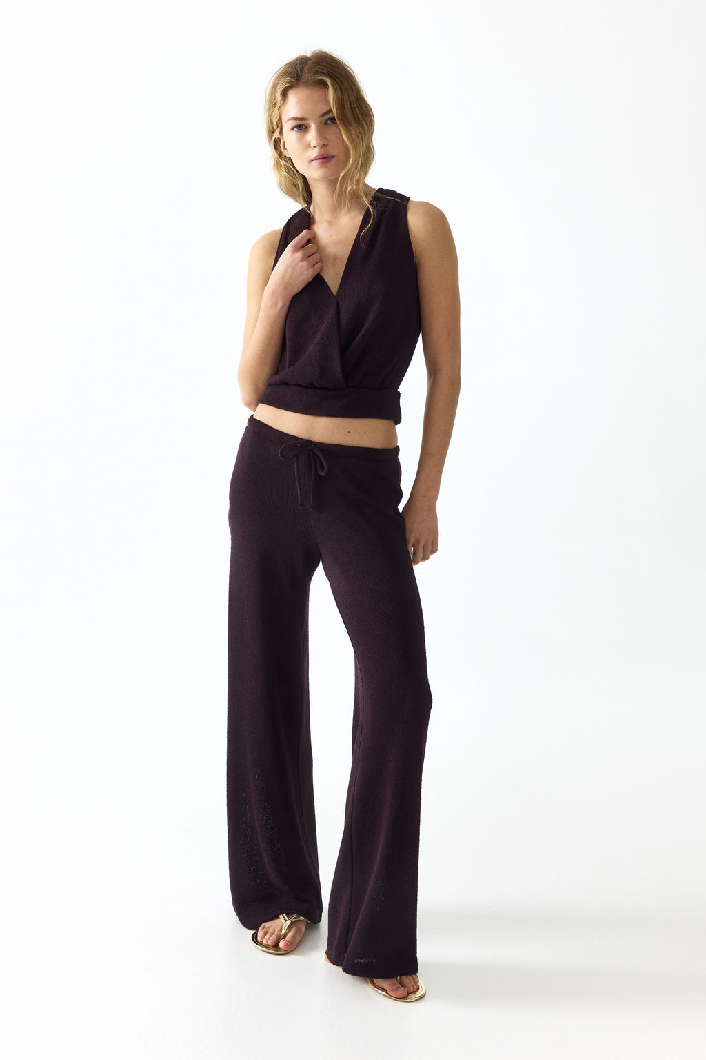Pantal?n de punto con cord?n de ajuste - H&m фото 4
