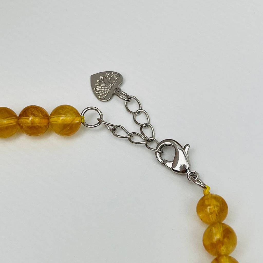 Бусы из Цитрина и Граната (Бразилия/Индия)