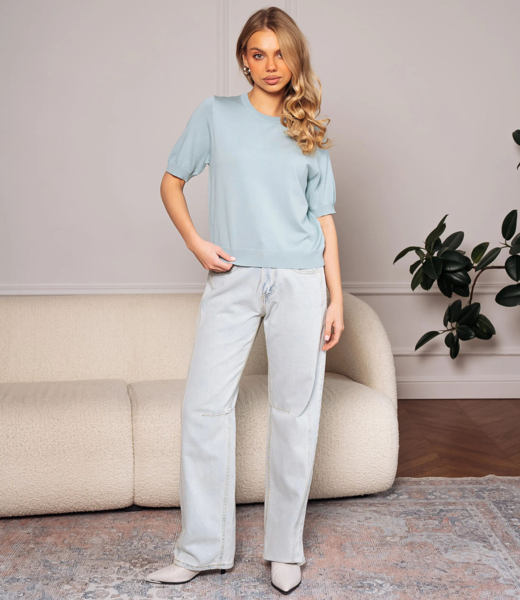 Футболка #ОКТ185001, ментоловый - Dommod фото 4