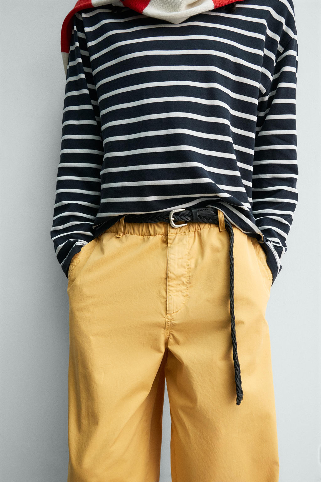 PANTAL?N RELAXED FIT ALGOD?N AARON LEVINE X ZARA / Amarillo claro  фото 6