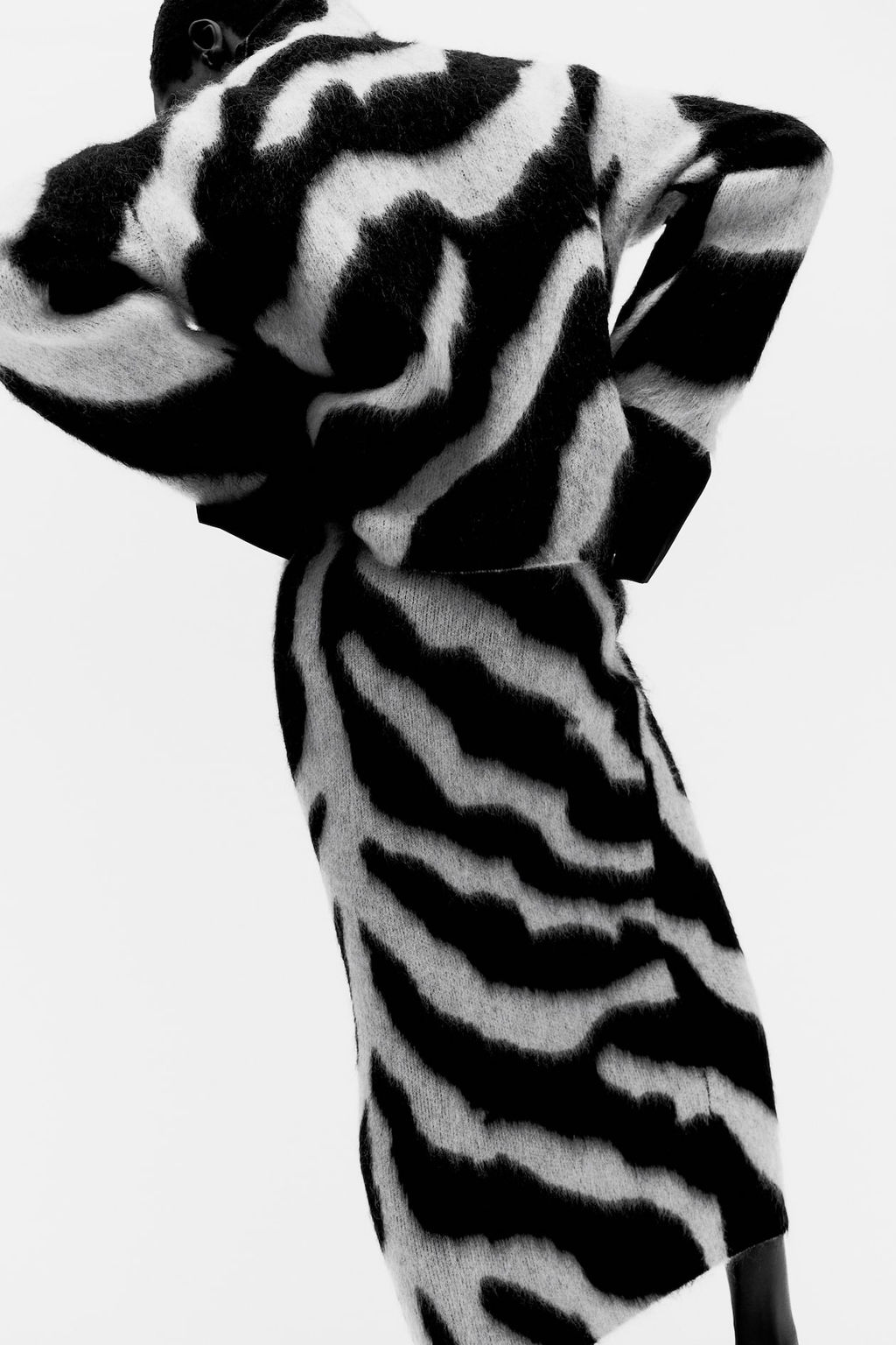 Falda en punto jacquard de mezcla de mohair - H&m фото 5