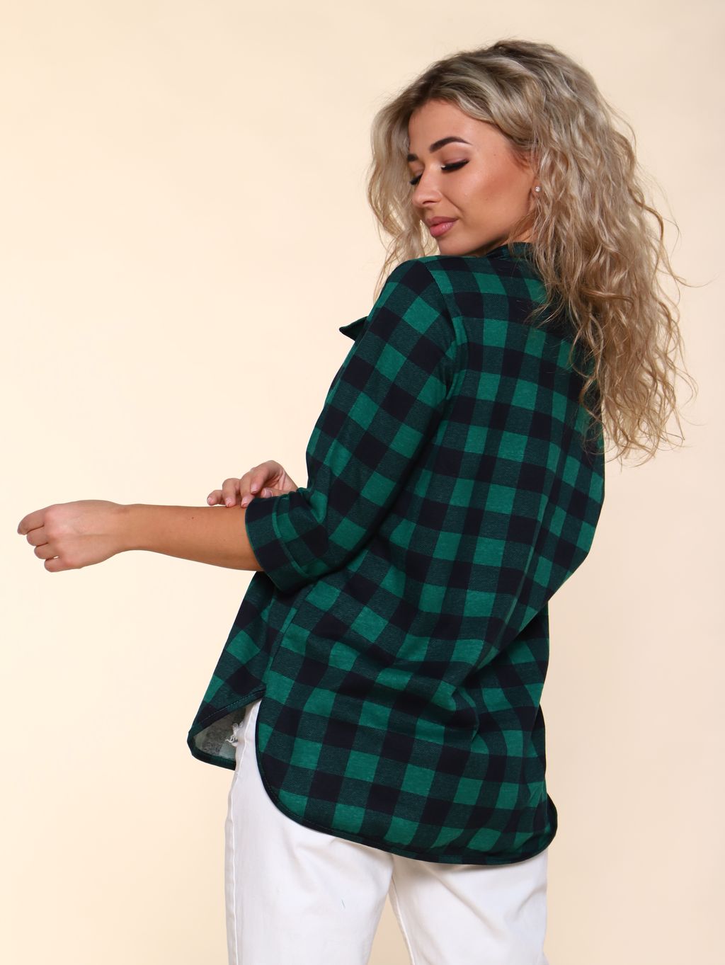 М377 Рубашка Рандеву (ярко-зеленый) - Иванушка-трикотаж фото 8