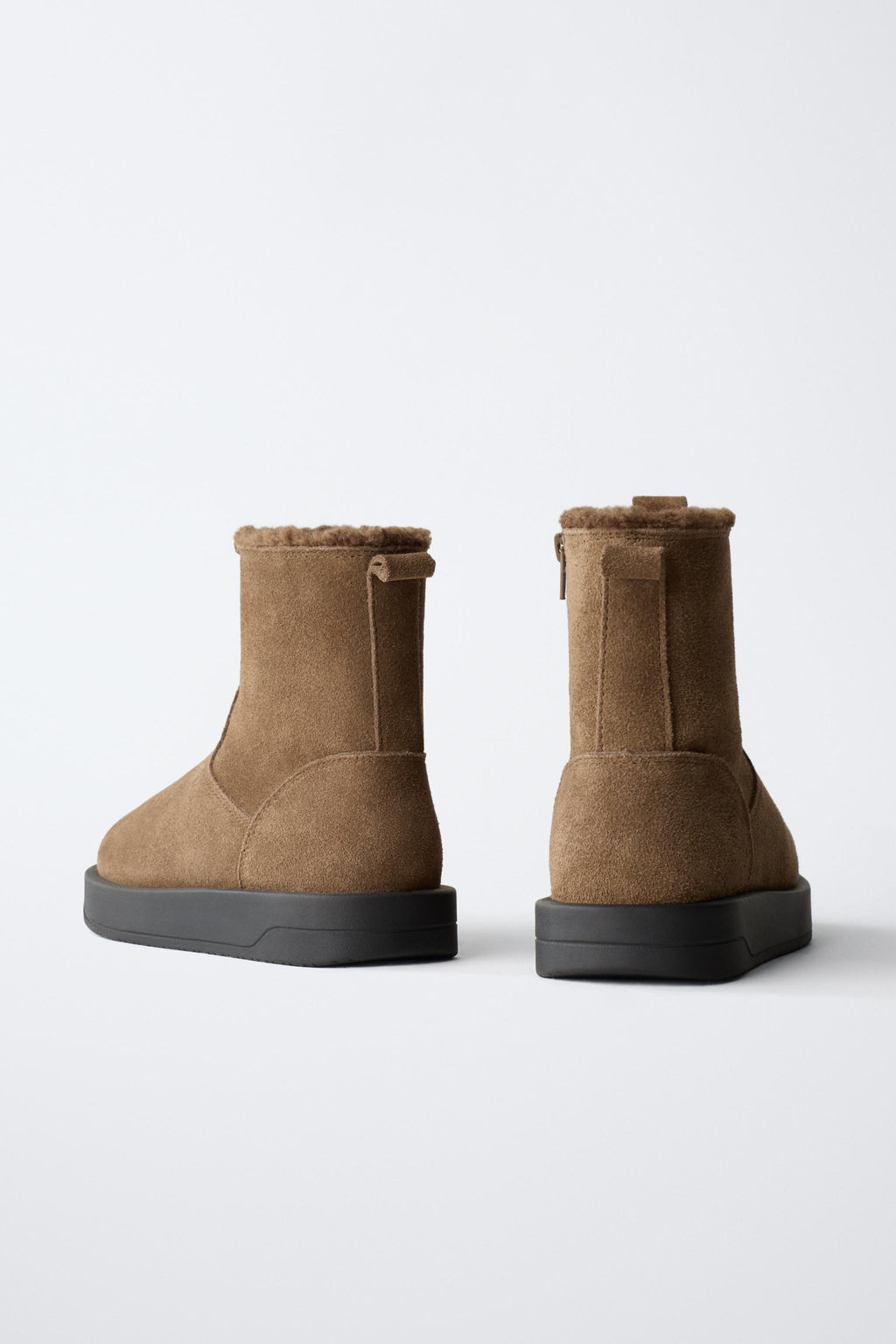 LINED LEATHER ANKLE BOOTS - Zara фото 5