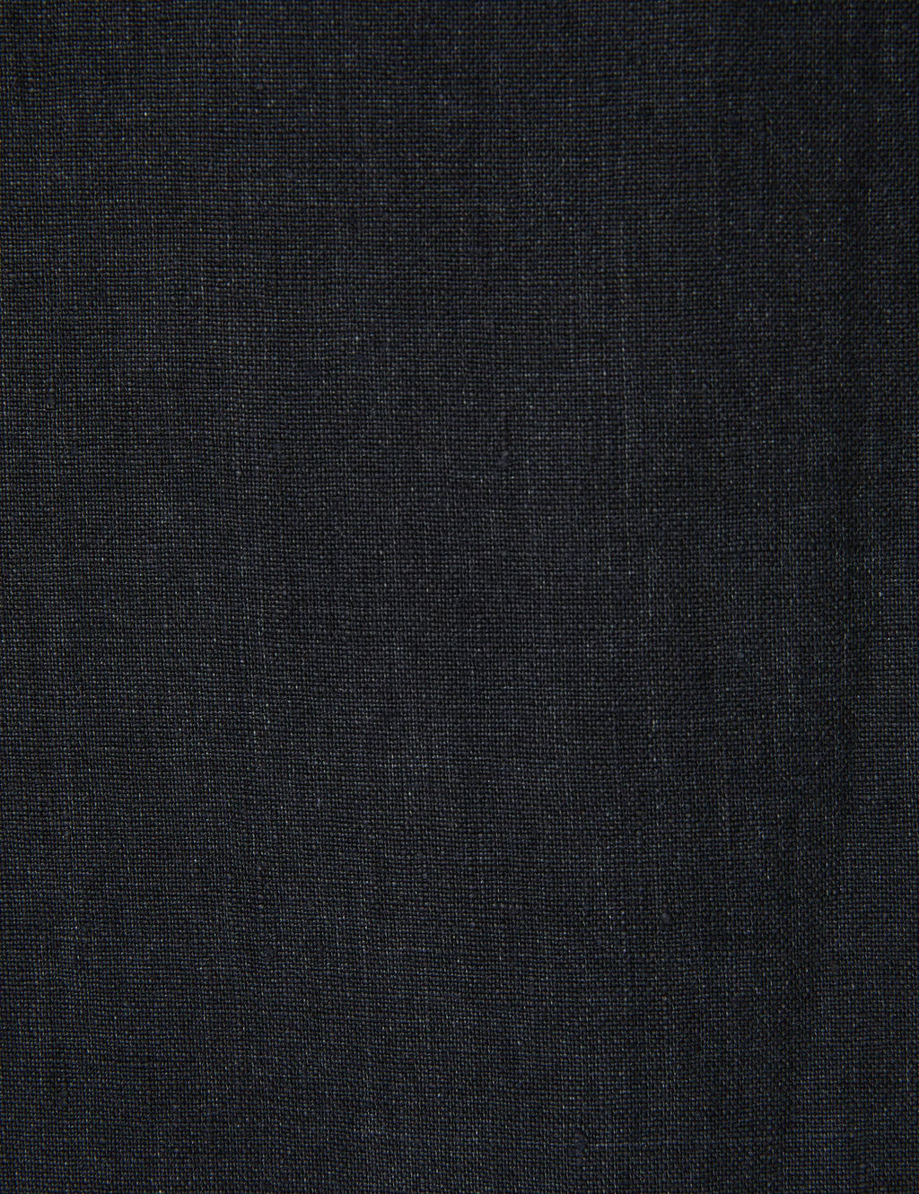 Siyah Slim Fit Beli Lastikli %100 Keten Pantolon