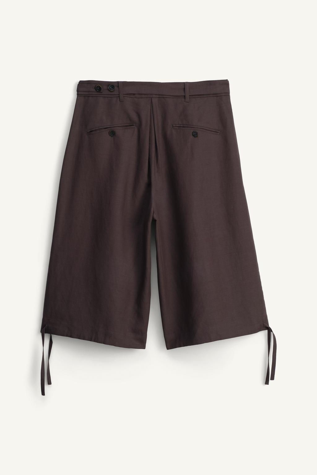 LIMITED EDITION LYOCELL-LINEN BERMUDA SHORTS - Zara фото 6