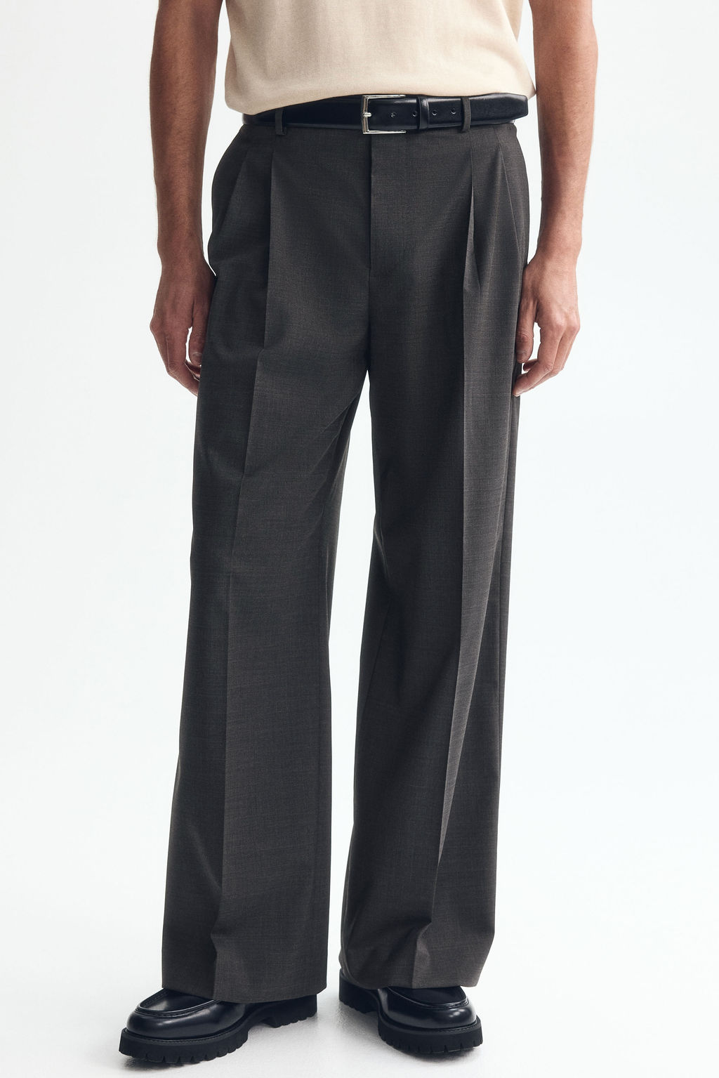 Pantal?n sastre en mezcla de lana Loose Fit - H&m фото 4