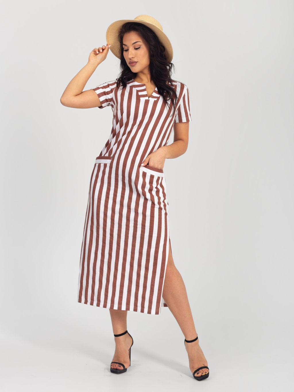 Платье женское кулирка КЕЛЛИ ШОКОЛАД - Domtrik Домашний трикотаж фото 2