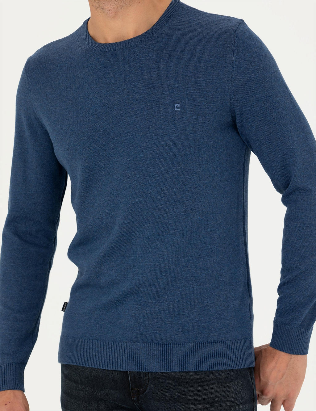 _ndigo Melanj Slim Fit Bisiklet Yaka Basic Triko Kazak