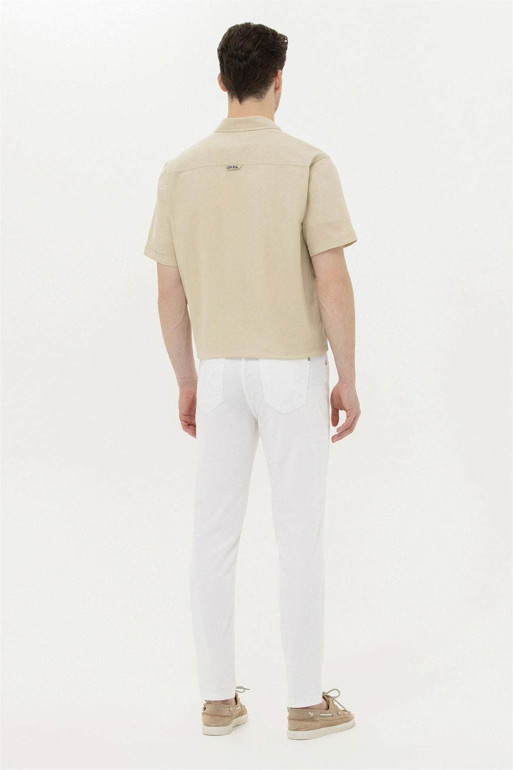 Мужские белые брюки из плотной ткани - U.s. polo assn фото 4