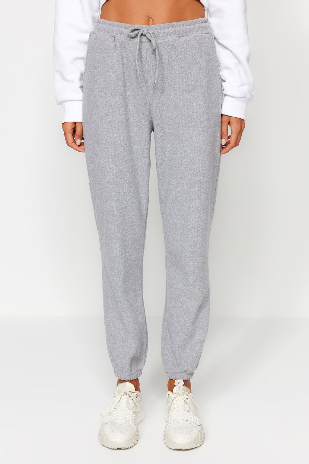 Gri Selanik Rahat Kal?p Cepli Orme Spor Esofman Alt? TWOAW21EA0168