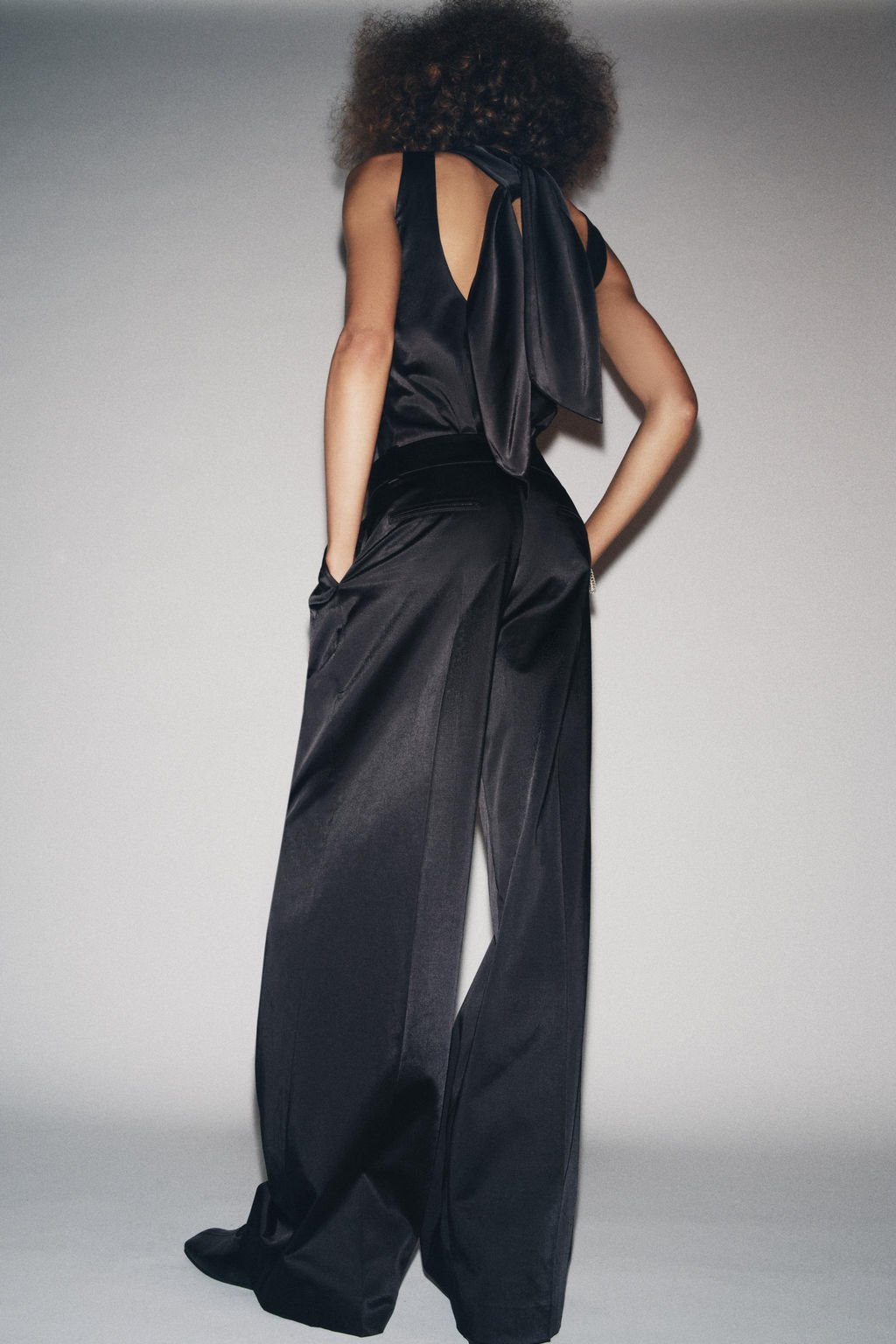 ZW COLLECTION SATIN TROUSERS WITH DARTS - Zara фото 8