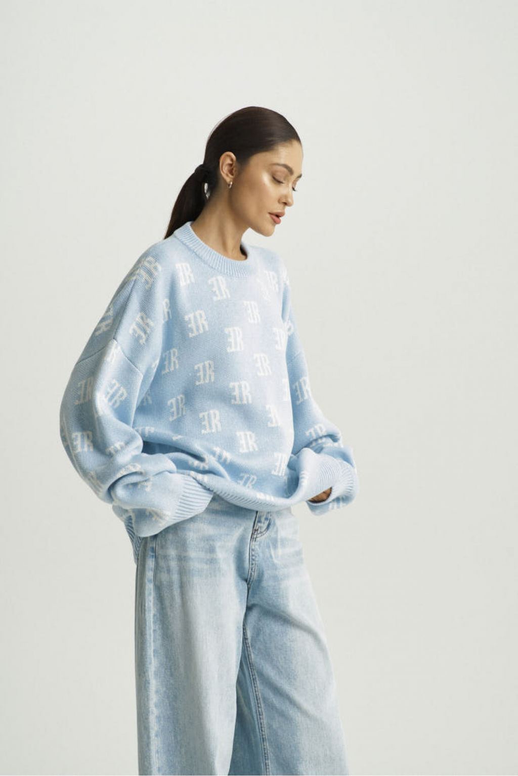 Джемпер Cotton Jacquard Light Blue