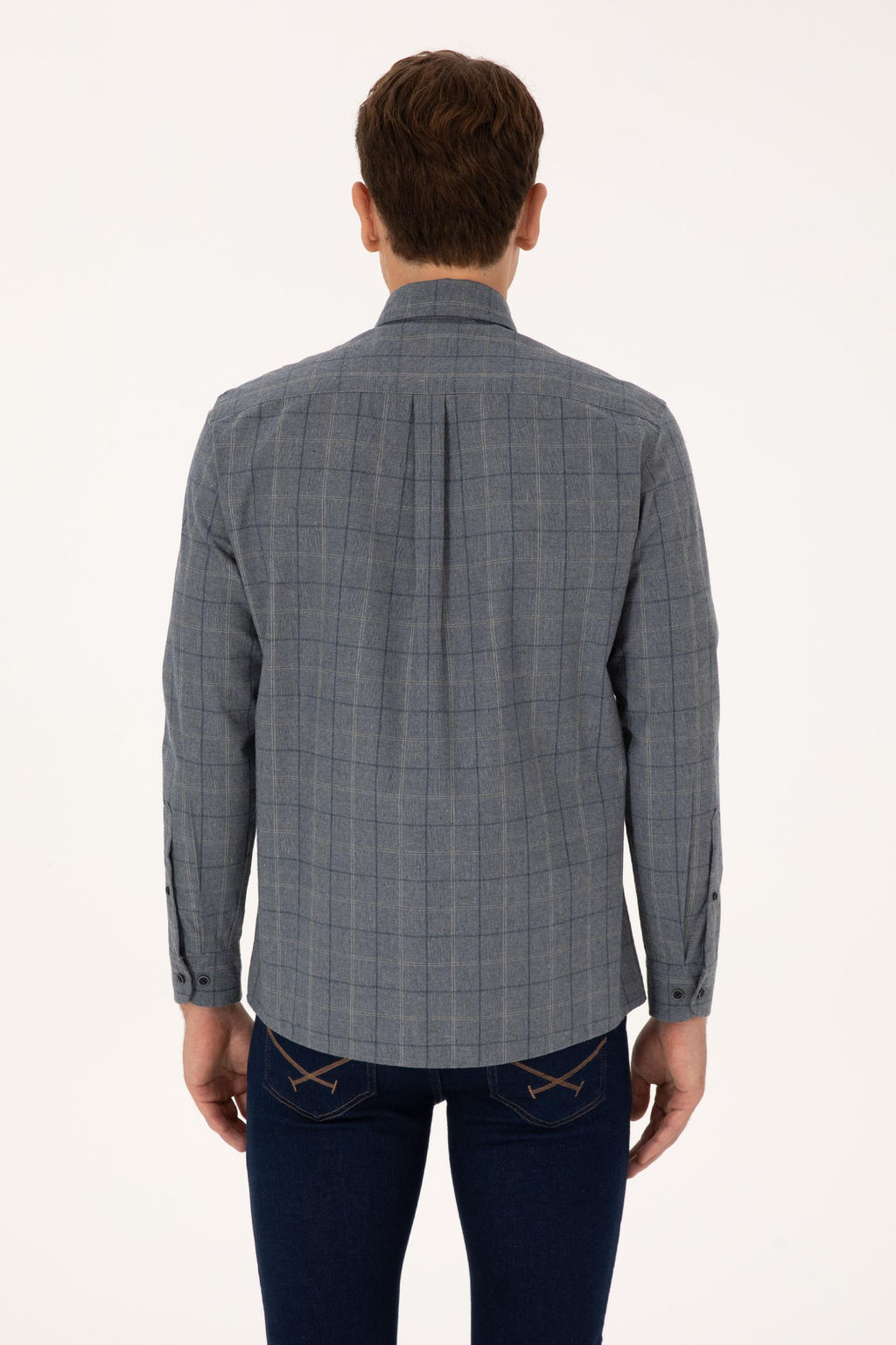 Erkek A__k Lacivert Uzun Kollu G_mlek - U.s. polo assn фото 5