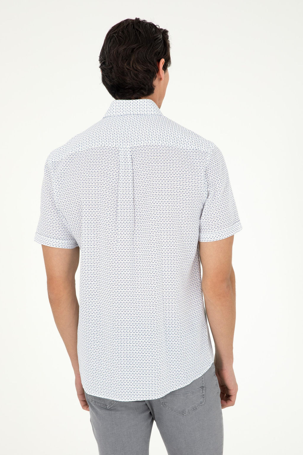 Мужская темно-синяя рубашка с коротким рукавом - U.s. polo assn фото 5