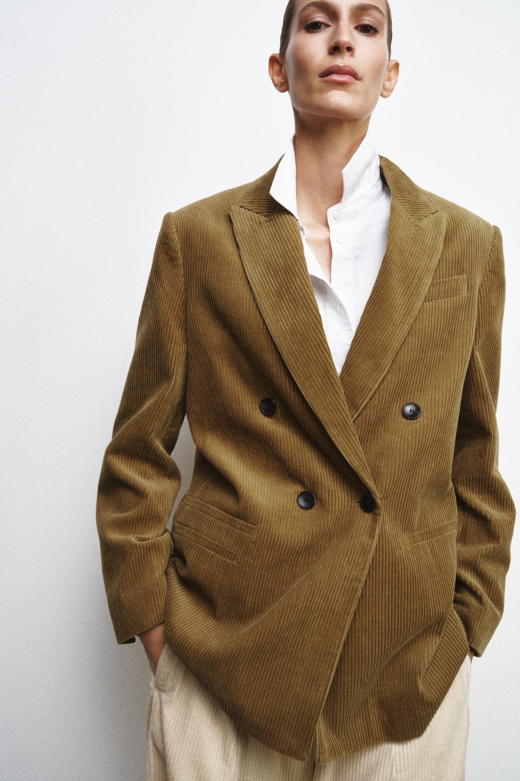OVERSIZE CORDUROY BLAZER ZW COLLECTION LIMITED EDITION - Zara фото 5