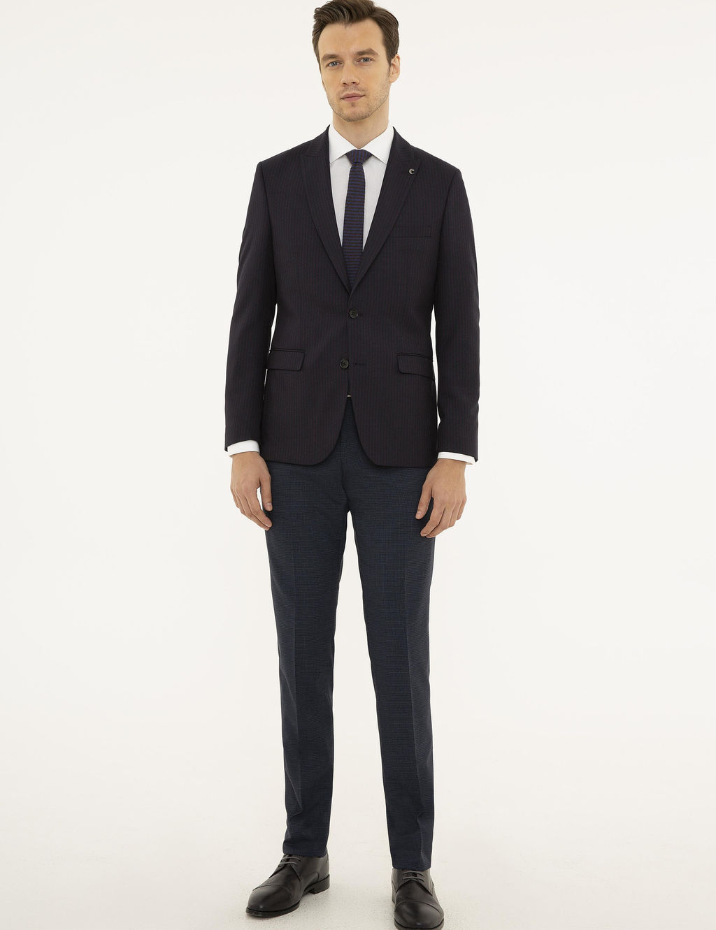 Бордово-красный приталенный пиджак - Cacharel фото 6