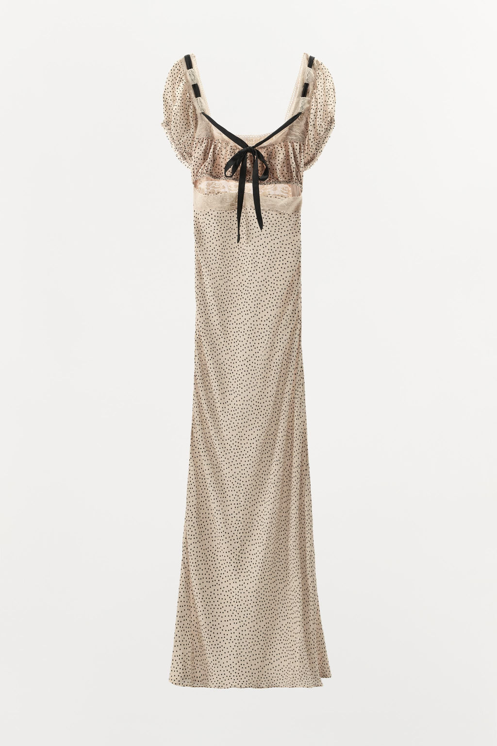 POLKA DOT PRINT DRESS WITH CONTRAST BOW - Zara фото 4