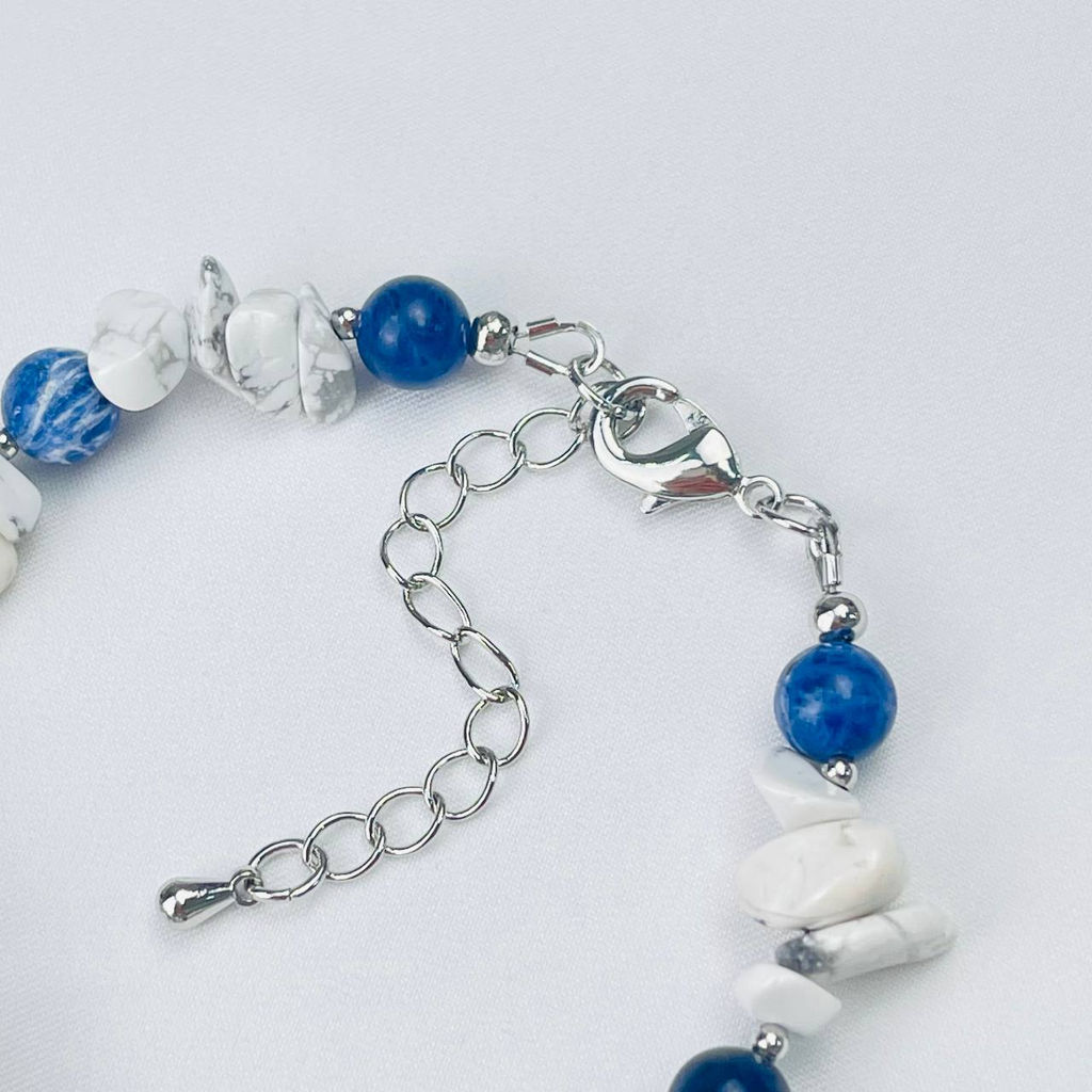 Браслет из Говлита и Содалита 18,5 см +