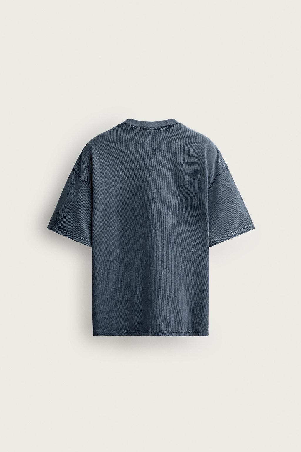 CAMISETA LAVADA ESTRUCTURA WAFFLE / Azul - Zara фото 11