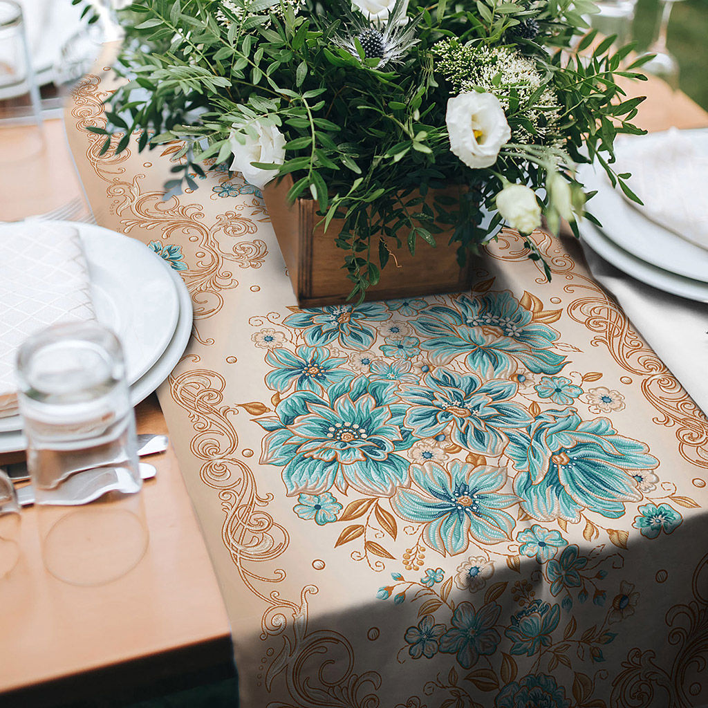 Дорожка столовая, сервировочная 50х150см Летние мотивы-2, хлопок Премиум 236г/м2, упаковка классическая 28х41см, Домашняя мода (Россия)  фото 3