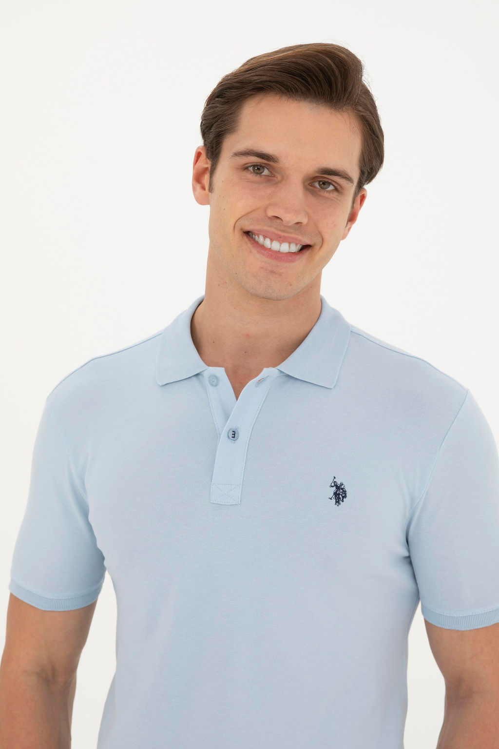 Мужская голубая базовая футболка - U.s. polo assn фото 2