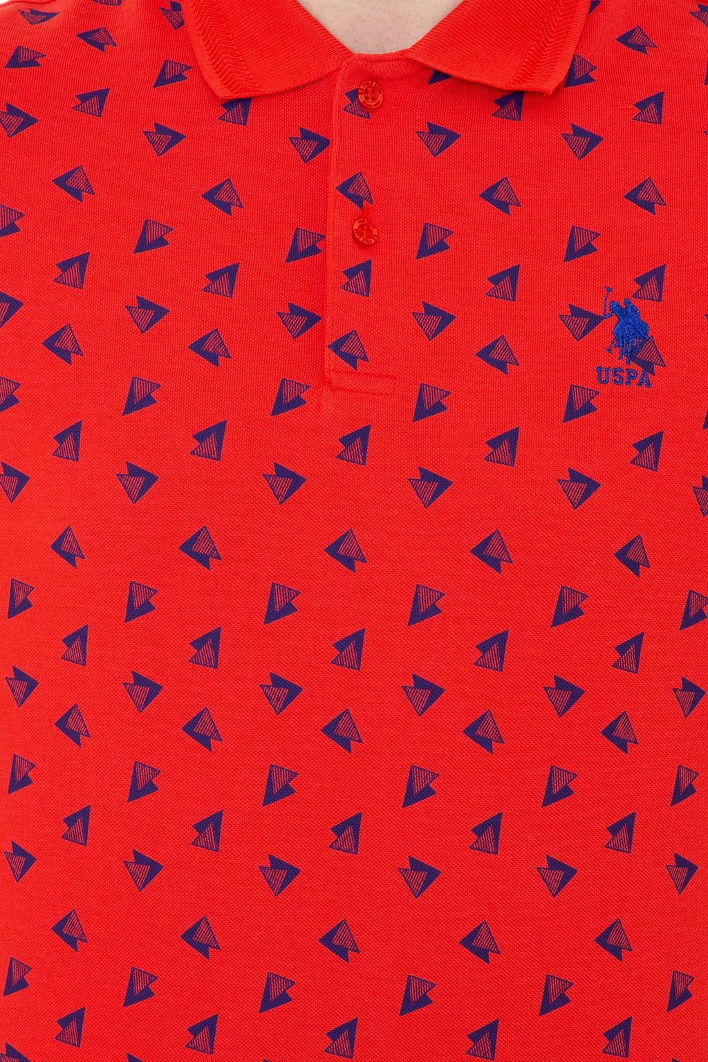 U. S. Polo Assn Мужская красная футболка с воротником-поло - U.s. polo assn фото 6