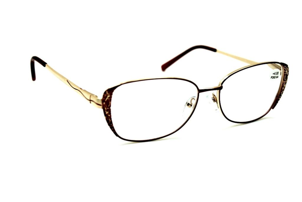 Готовые очки f- 1008 wine/gold +1