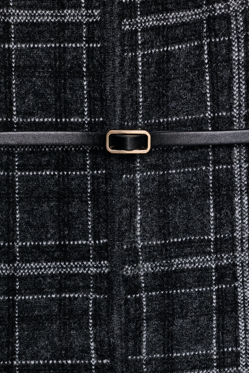 CHECK KNIT CARDIGAN WITH BELT - Zara фото 7