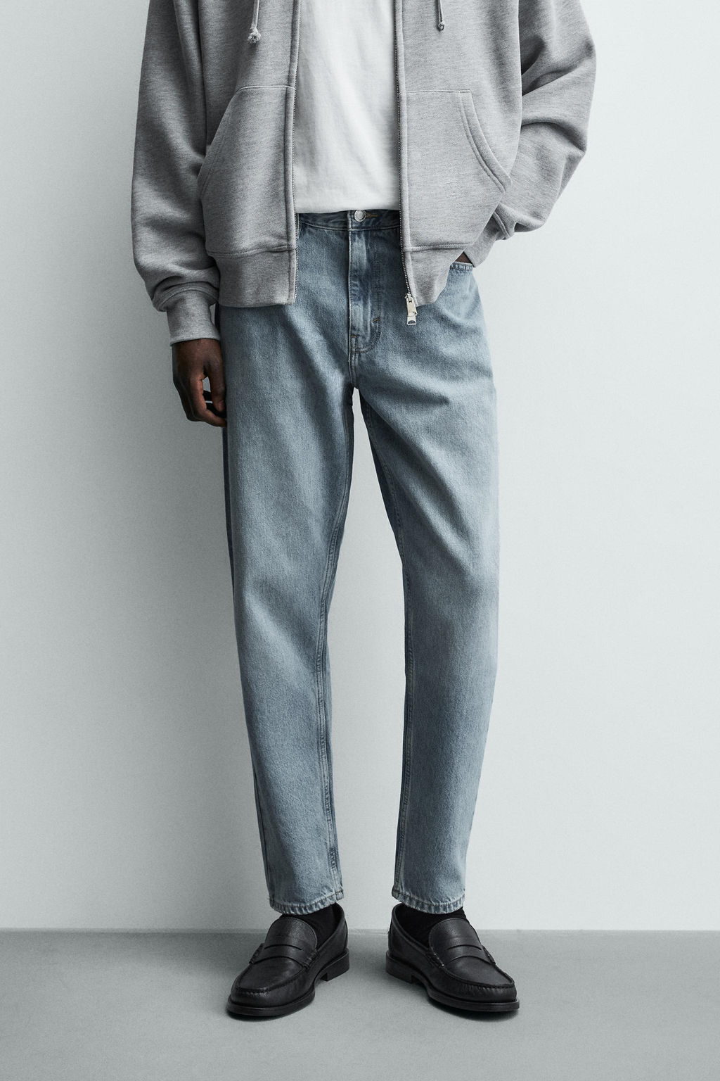 JEANS SLIM TAPERED FIT / Azul medio - Zara фото 11