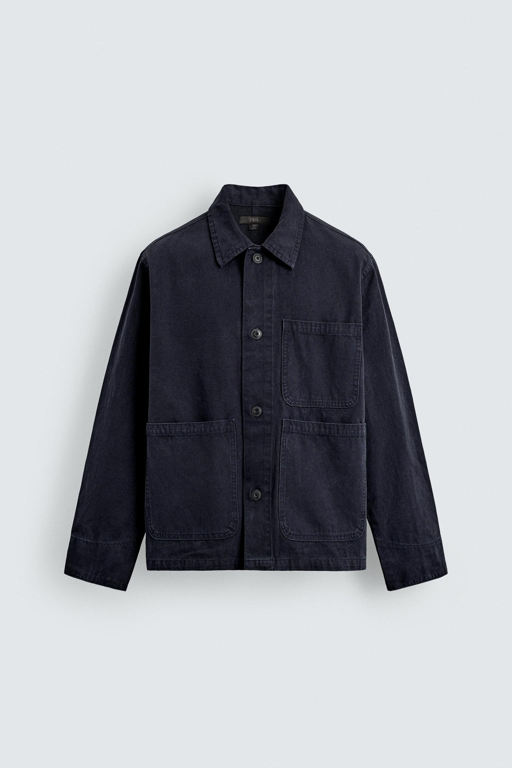 SOBRECAMISA DENIM REGULAR FIT / Azul noche - Zara фото 7