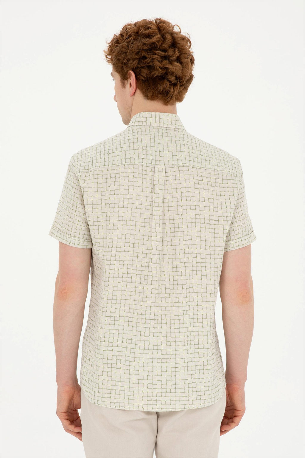 Мужская зеленая рубашка с коротким рукавом Неожиданная скидка в корзине - U.s. polo assn фото 5