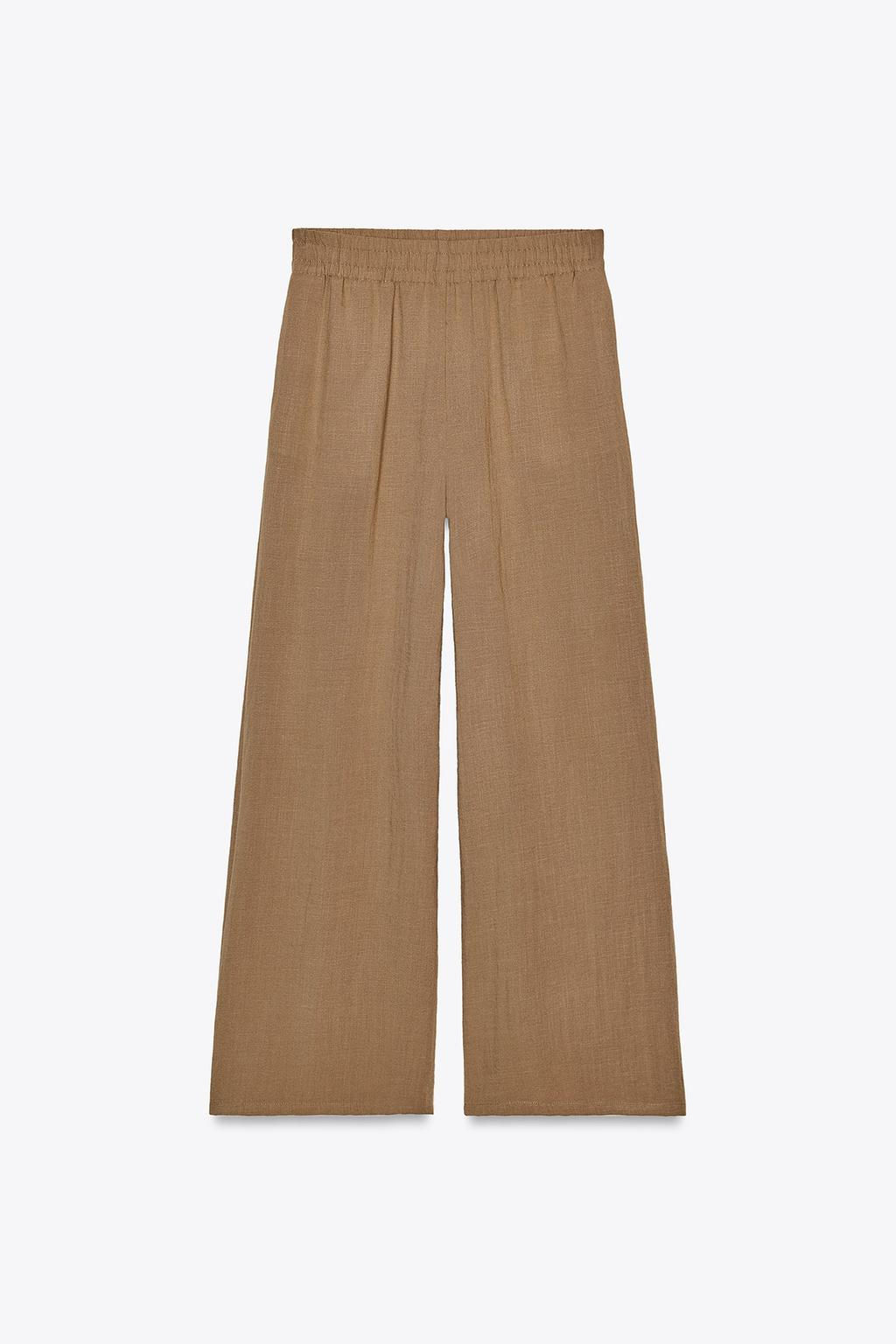 RUSTIC WIDE-LEG TROUSERS - Zara фото 6
