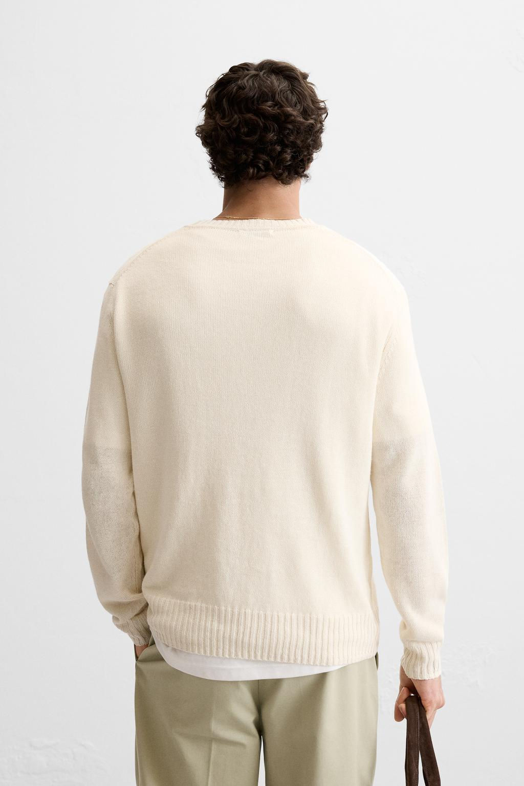 100% LINEN SWEATER - Zara фото 3