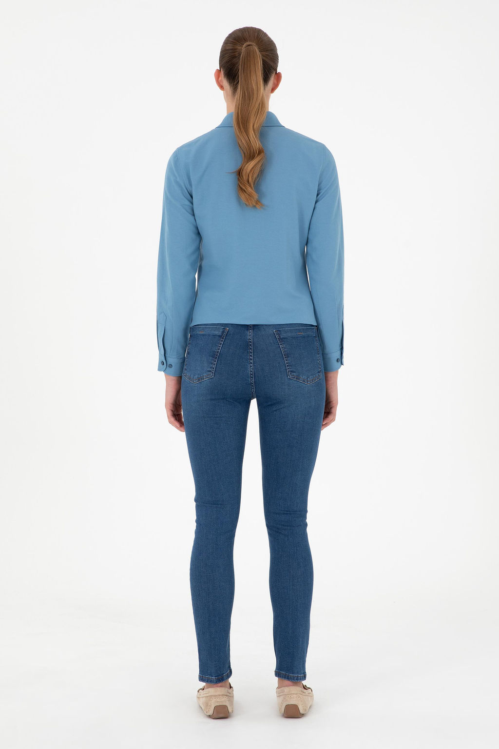 Женские темно-синие джинсовые брюки Неожиданная скидка в корзине - U.s. polo assn фото 4