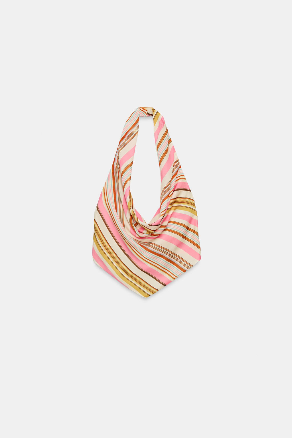 TOP SATINADO HALTER RAYAS / Multicolor - Zara фото 3