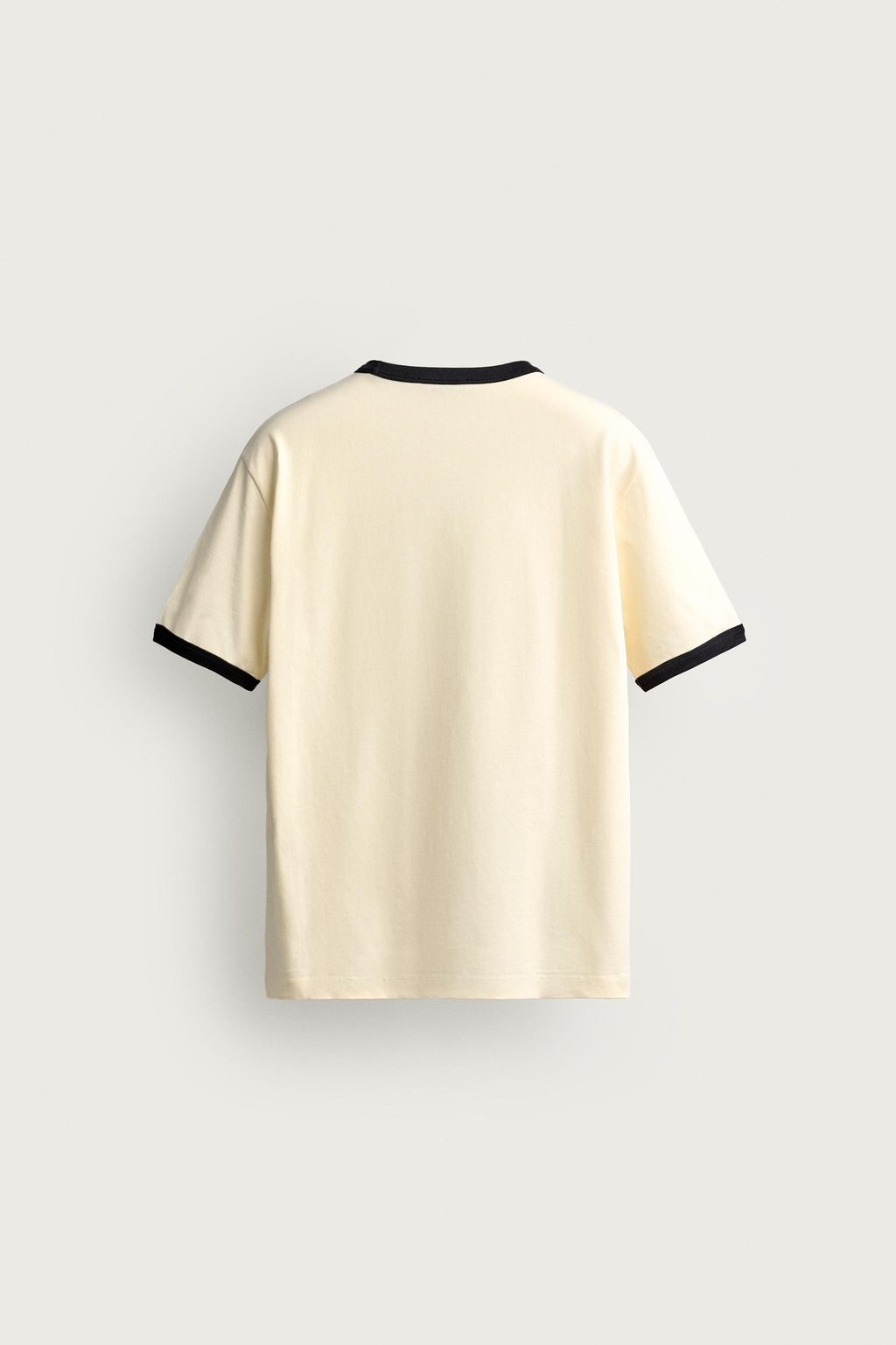 CAMISETA RIB CONTRASTE B?SICA / Crudo - Zara фото 8