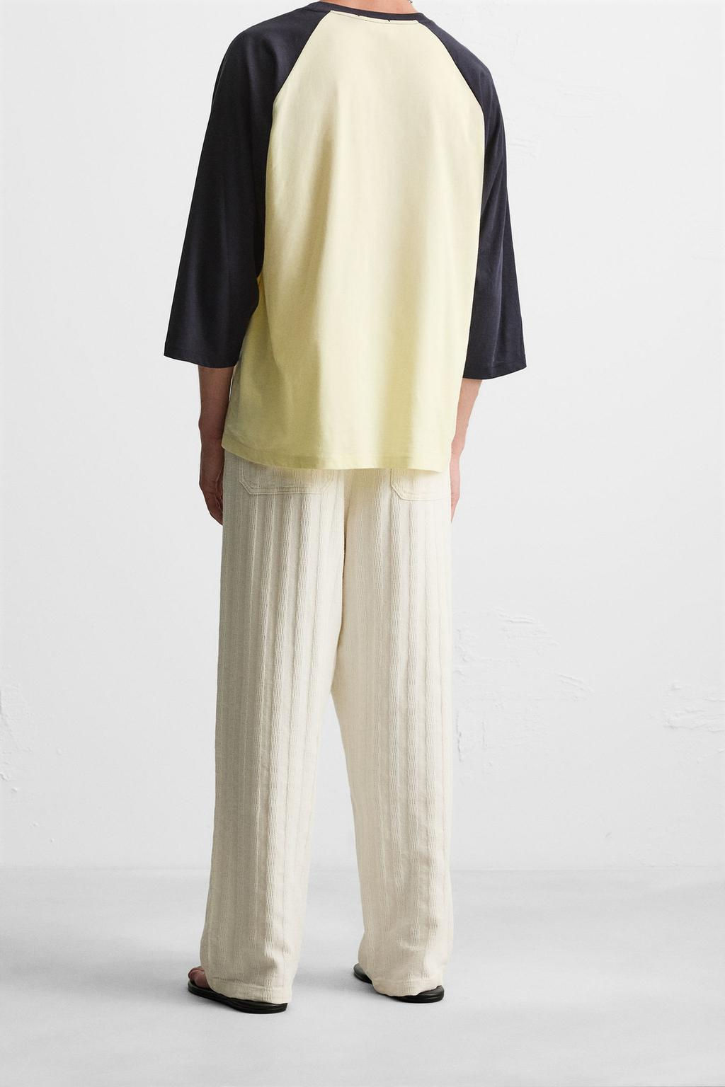 RELAXED FIT JACQUARD TROUSERS - Zara фото 3
