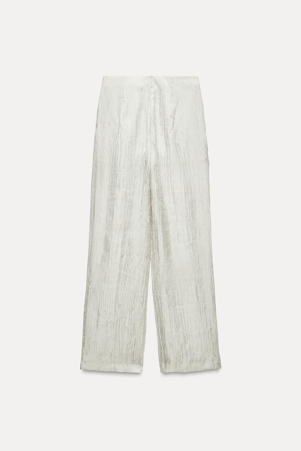 WRINKLED-EFFECT ORGANZA TROUSERS - Zara фото 5