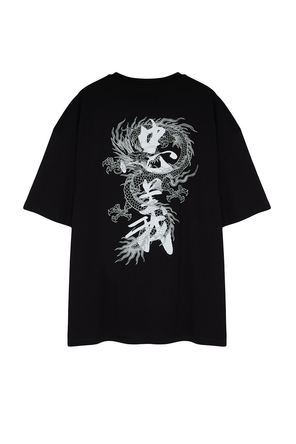 TRENDYOL MAN Buyuk Beden Siyah Oversize/Genis Kesim Uzak Dogu Bask?l? %100 Pamuklu T-shirt TMNSS24BF00032 - Trendyolmilla фото 7