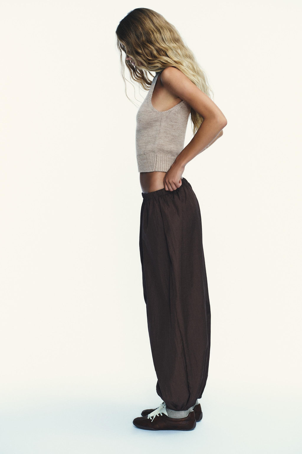 NYLON BALLOON TROUSERS - Zara фото 3