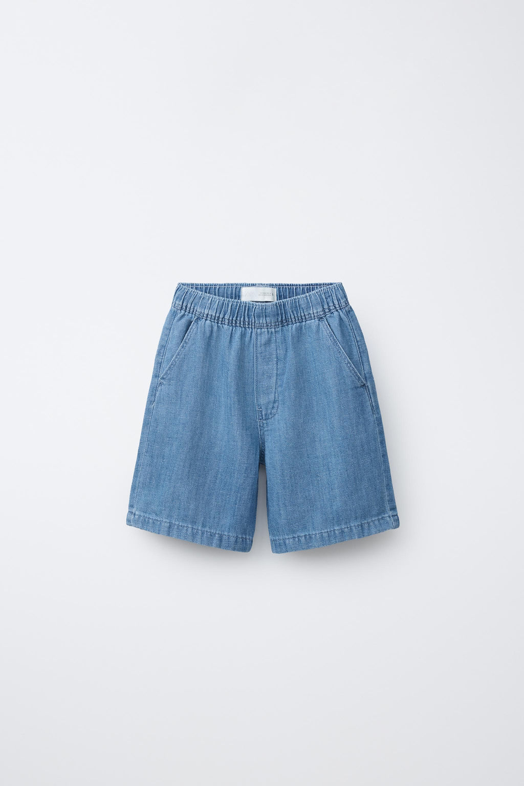 BERMUDA DENIM CON ALGOD?N Y LINO / Azul - Zara фото 2
