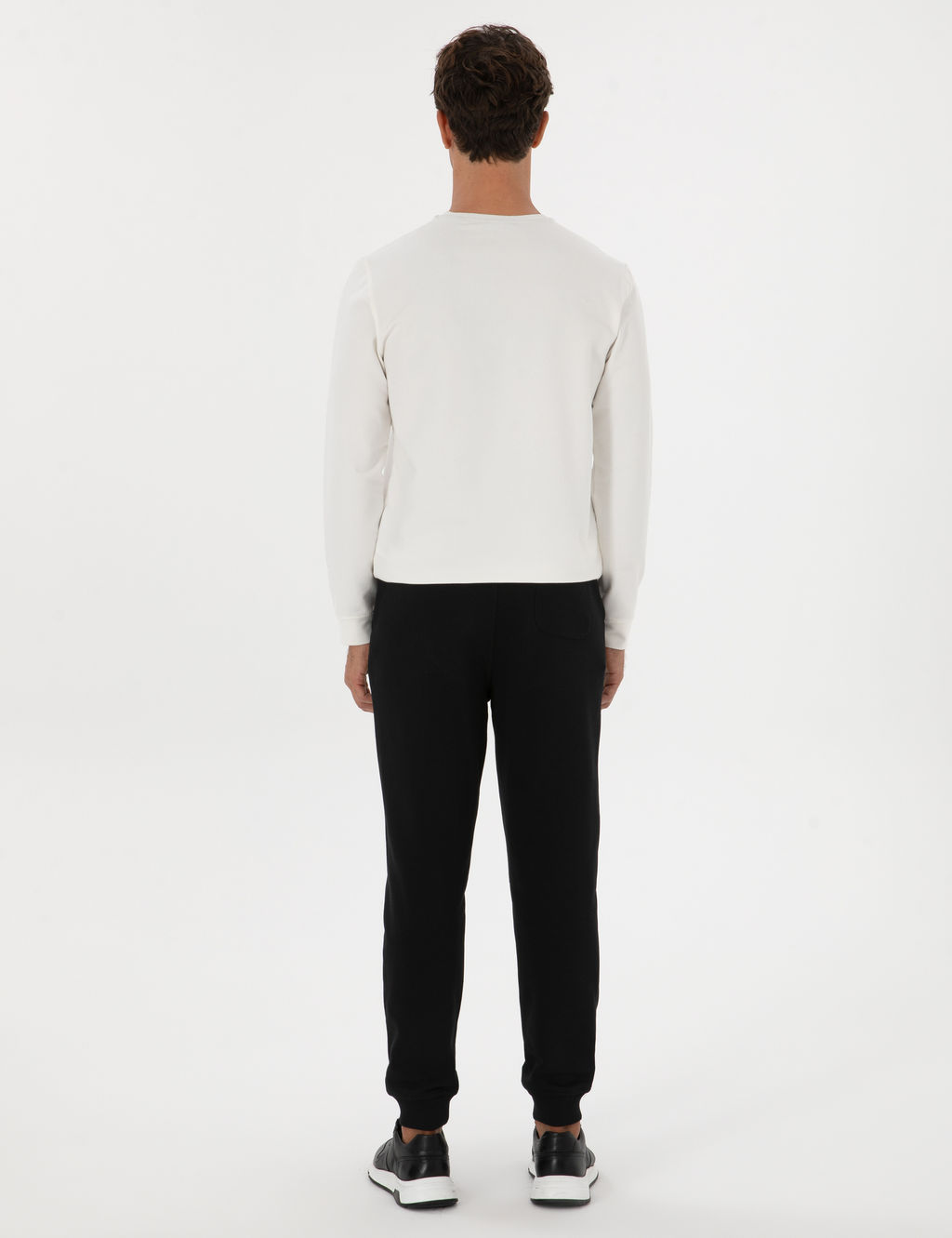 Siyah Slim Fit 3 _plik Pa_as_ Lastikli E_ofman Alt_