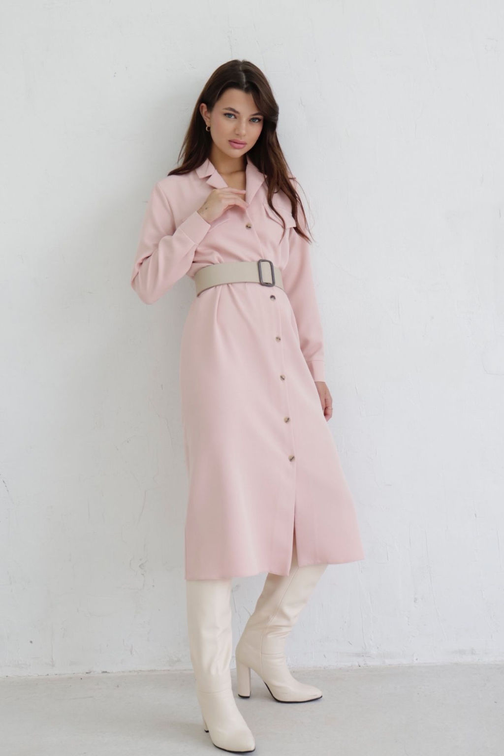 Платье-рубашка с английским воротником - Martichelli фото 380