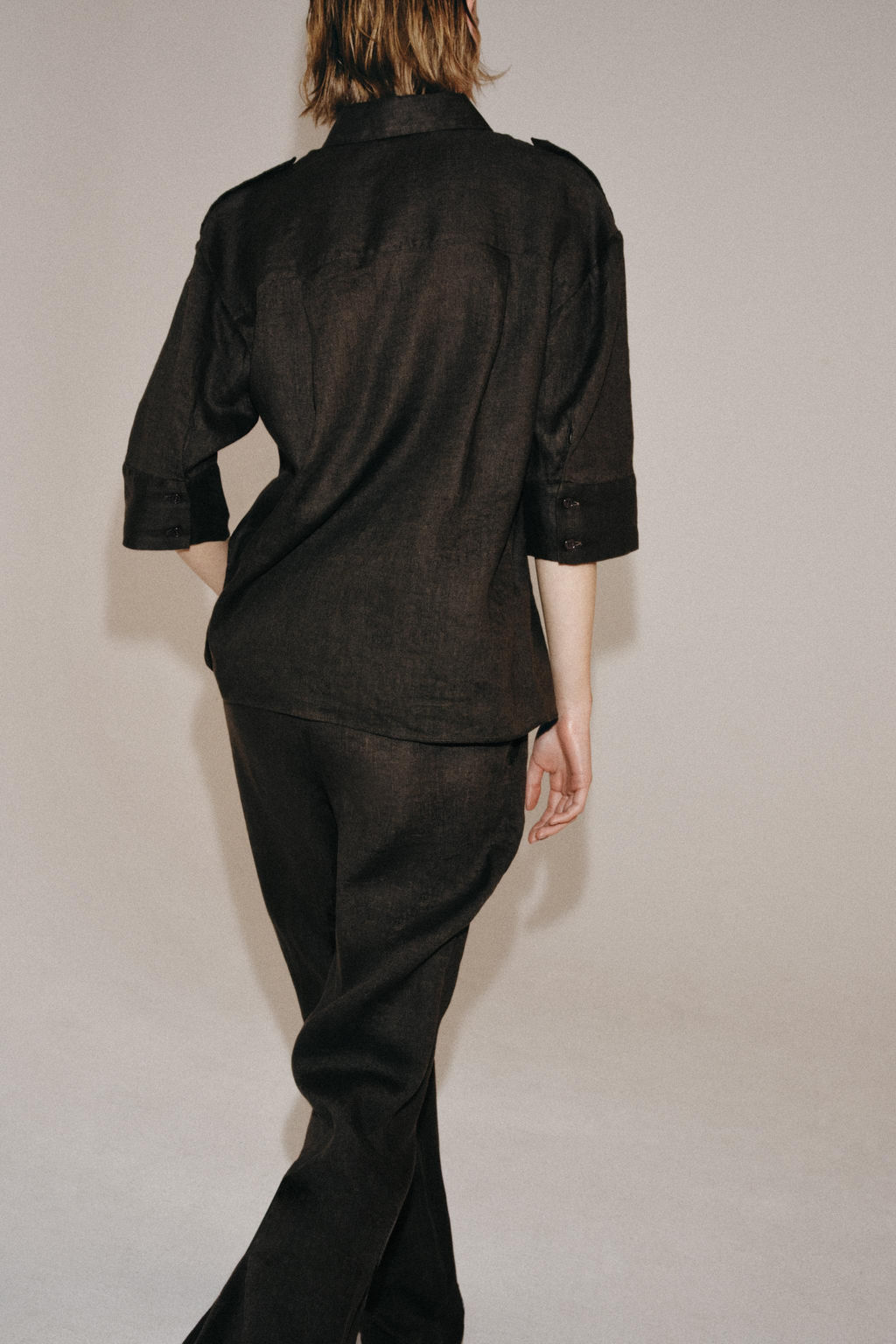 CAMISA LINO BOLSILLOS ZW COLLECTION / Vis?n - Zara фото 7