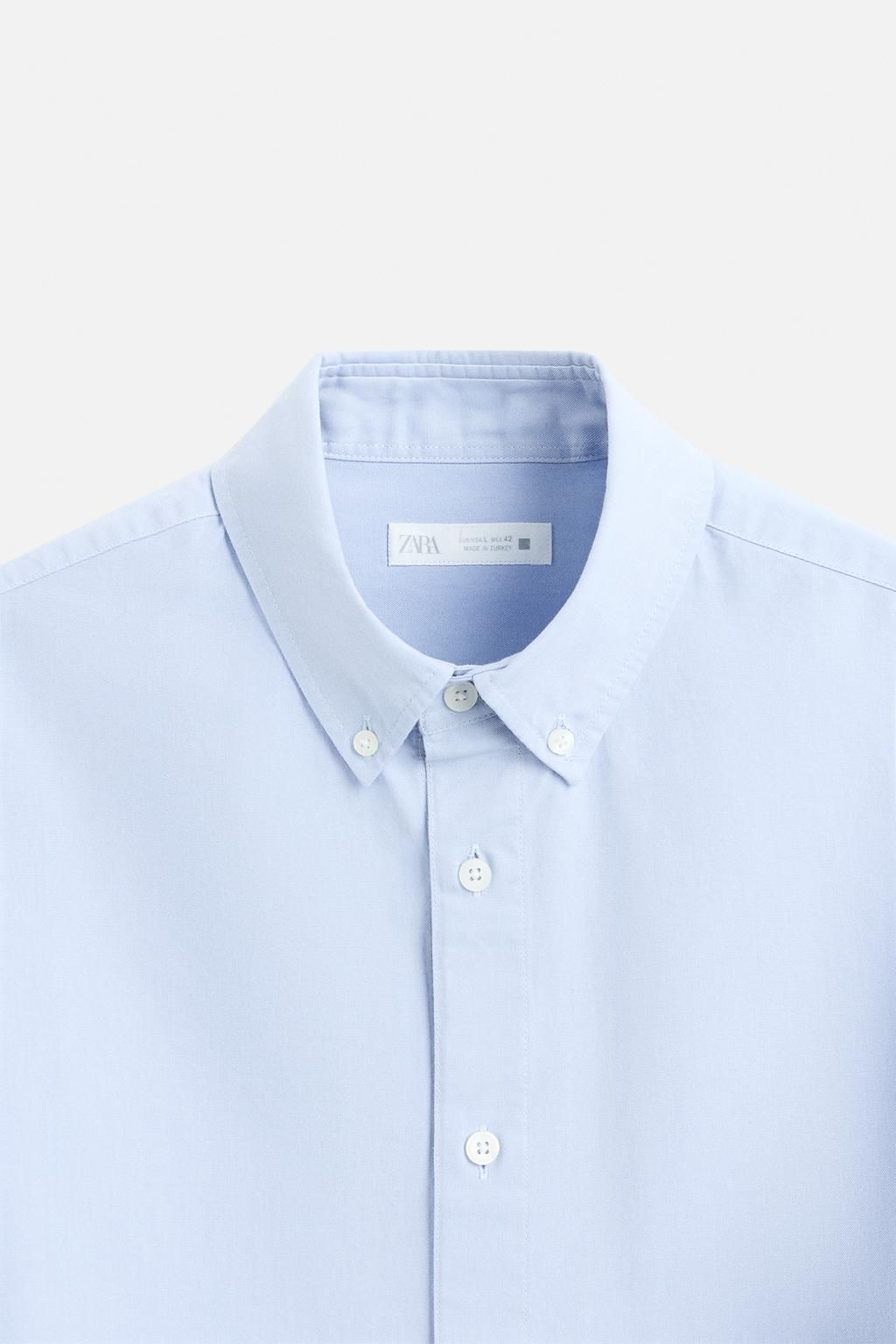TEXTURED OXFORD SHIRT - Zara фото 17