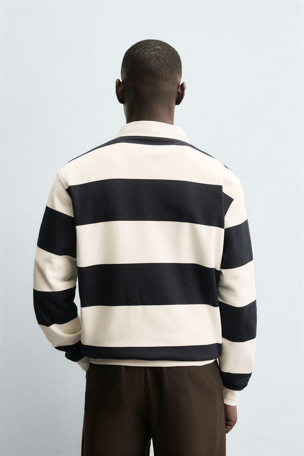 CONTRAST COLLAR POLO SWEATSHIRT - Zara фото 11