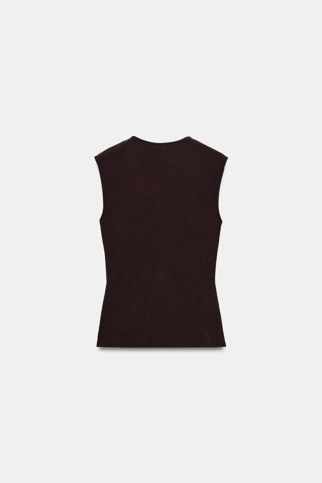 CAMISETA MANGA SISA / Marr?n - Zara фото 7